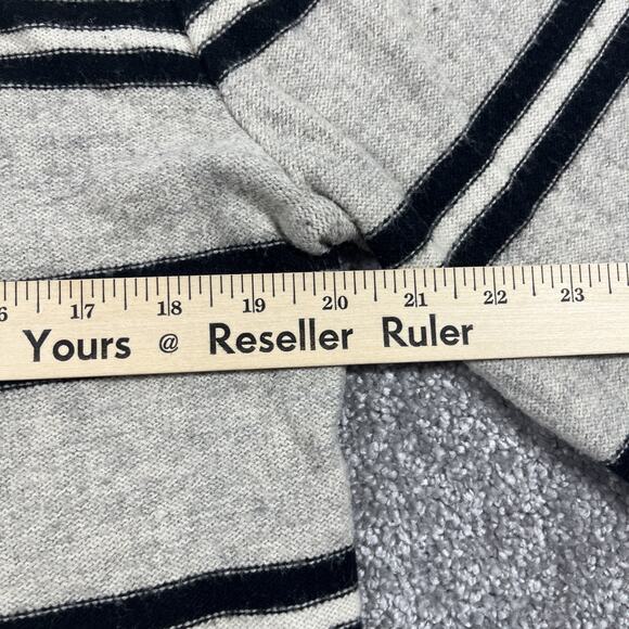 Gap Sweater Mens Medium Wool Blend Roll Neck Stripe Nautical Grandpa Ivory - Picture 13 of 15